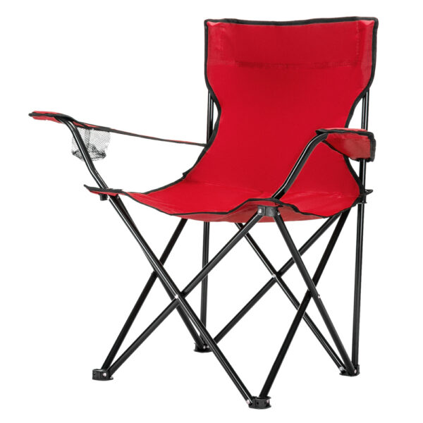 Camping Chair, Black Frame Red Oxford Cloth - Image 6