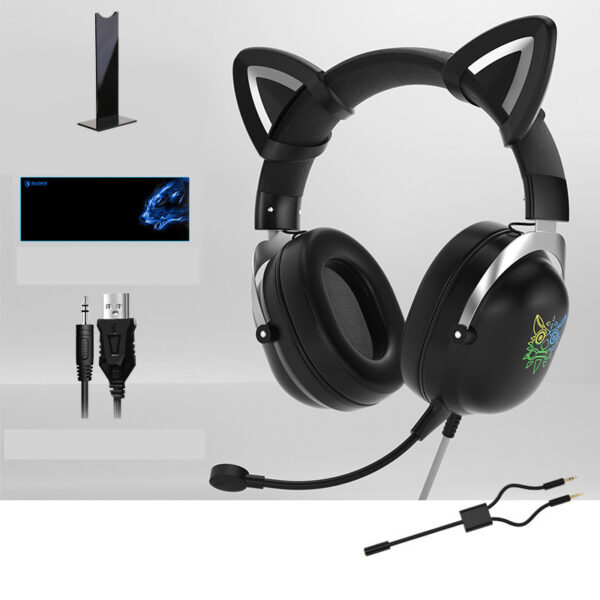 Head-mounted Gaming Gaming Cute Girls Wired Computer Headset - Image 10