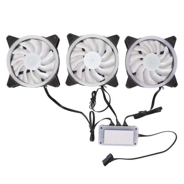 CPU Fan 11 Blades RGB Colorful Enhanced Frame Design Shockproof Silent Strong Heat Dissipation Cooling Fan DC 12V - Image 2