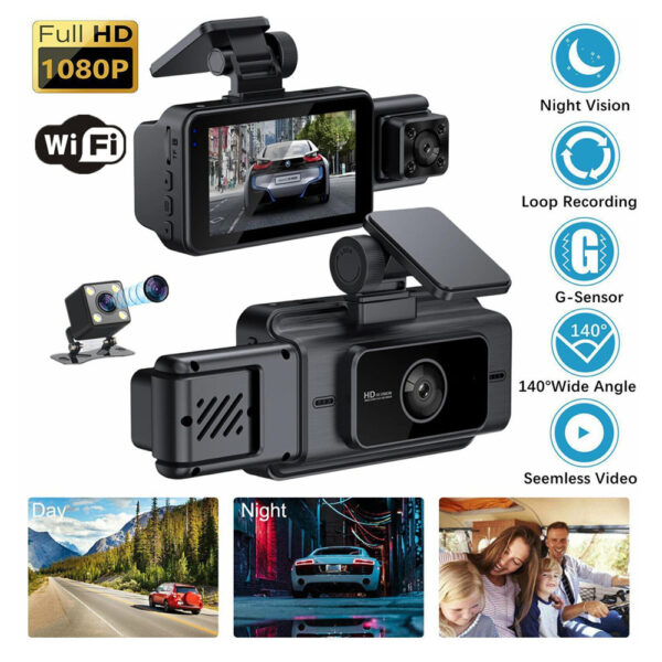 S15 Three-record Driving Recorder HD Night Vision - Image 4
