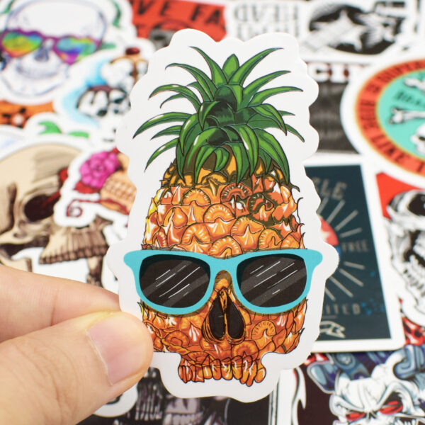Skull head doodle sticker - Image 5