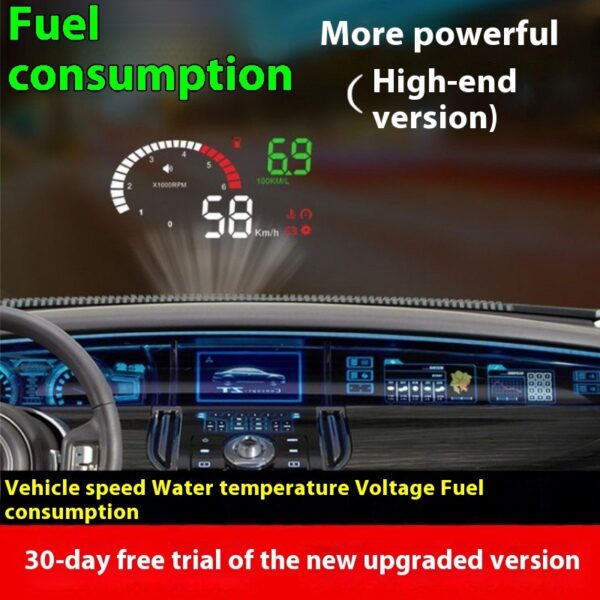 Car Mounted HUD Head Up Display Fuel Consumption Voltage Projector - Image 10