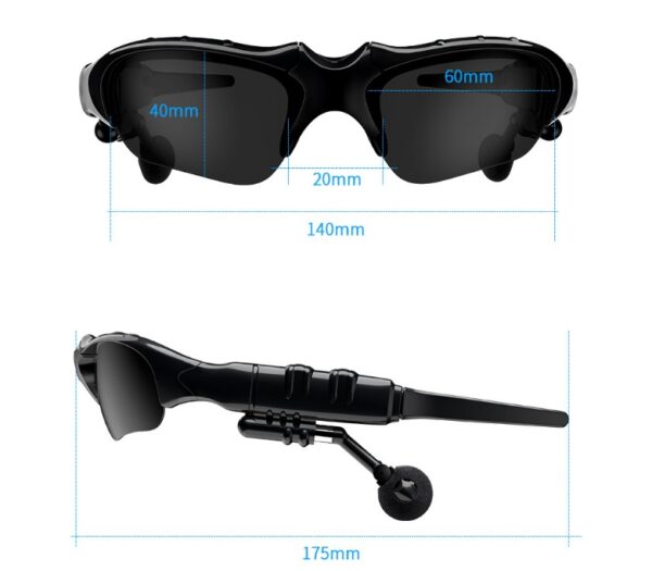 Outdoor Bluetooth 5.0 Smart Sunglasses, Wireless Headphones, Sport, With Microphone, For Smart Phones - Image 8