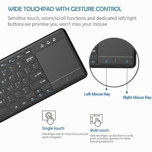 Portable lightweight wireless touch keyboard - Image 6
