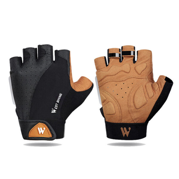 Half-finger touch screen cycling motorcycle bike gloves - Image 4