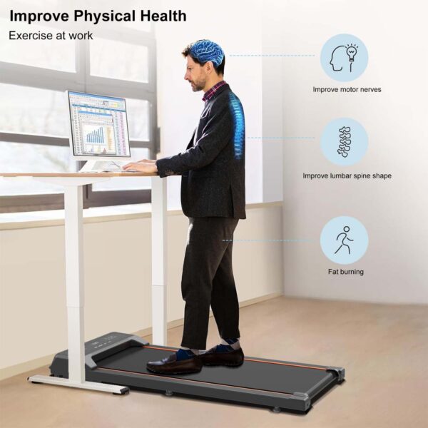 Walking Pad Under Desk Treadmill LED Display And Remote Control Portable Treadmill - Image 2