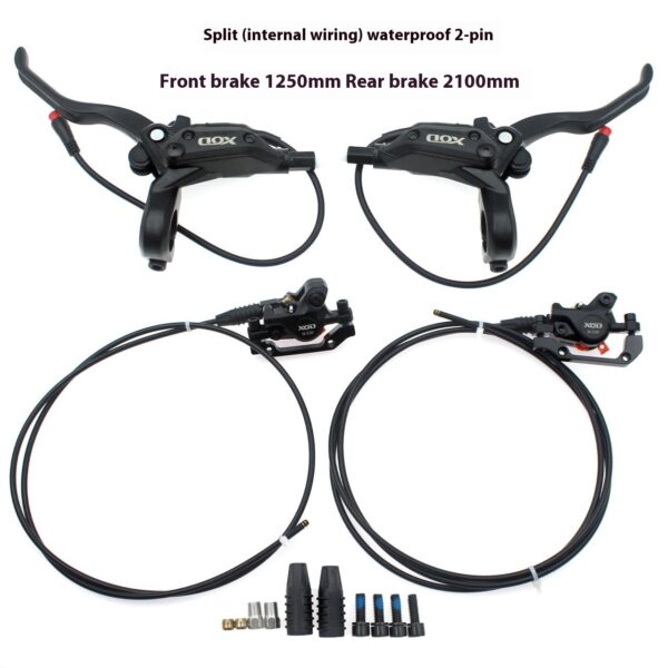 Electric Power Car Scooter Hydraulic Disc Brakes Folding Lithium Bicycle Double Piston Brake - Image 5