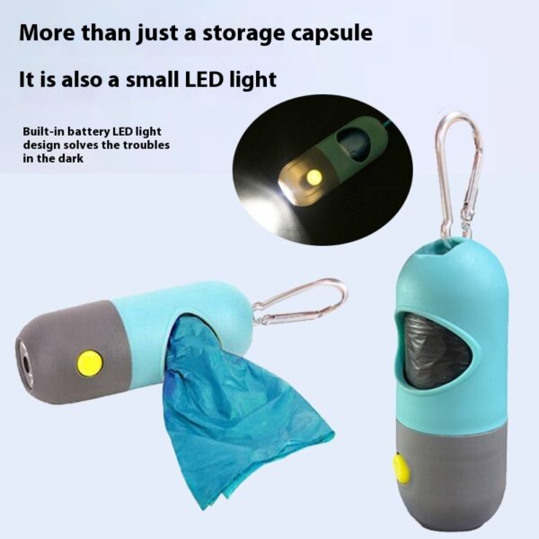 Led Light Pet Waste Bag Dispenser For Dogs Cats Dog Poop Scooper Bags Waste Bags Holder Dispensers Pet Clean Accessories - Image 2