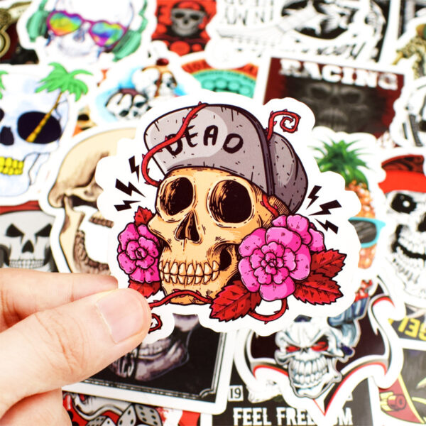 Skull head doodle sticker - Image 6
