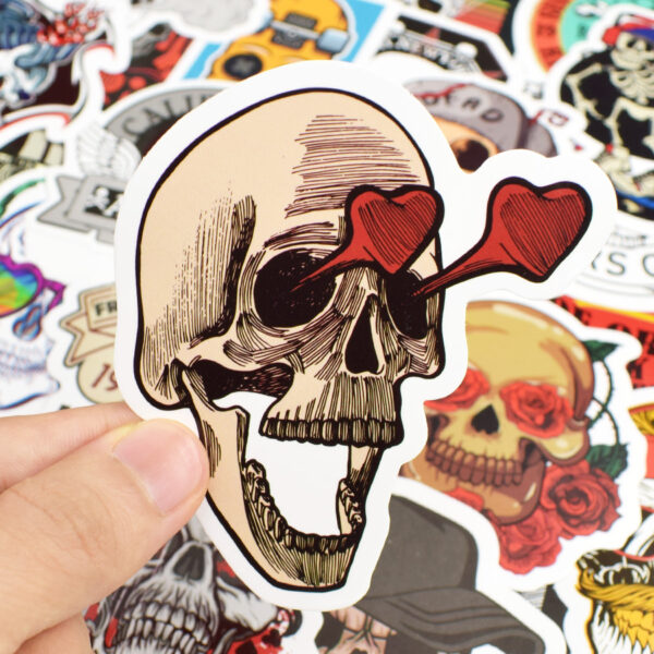 Skull head doodle sticker - Image 4