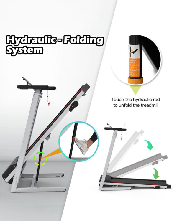 Walking Pad Under Desk Treadmill For Home Office -2.5HP Walking Treadmill 0.5-7.5MPH  Capacity Treadmill For Walking Running Remote Control Batteries - Image 5