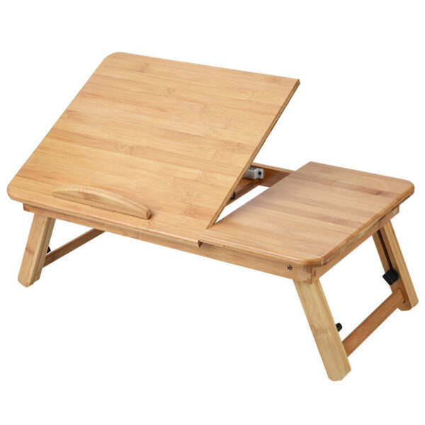 Portable Foldable Wooden Bamboo CompuLaptop Table Sofa Bed Office Laptop Stand Adjustable 50*30 - Image 8