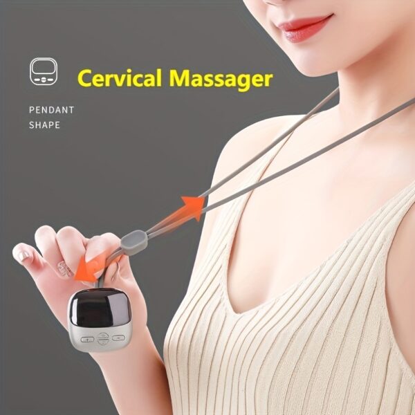 Cervical Massager Mini Portable Shoulder And Neck Physical Therapy Pulse Hot Compress Neck Protector Pendant Neck Hanging Cervical Massage