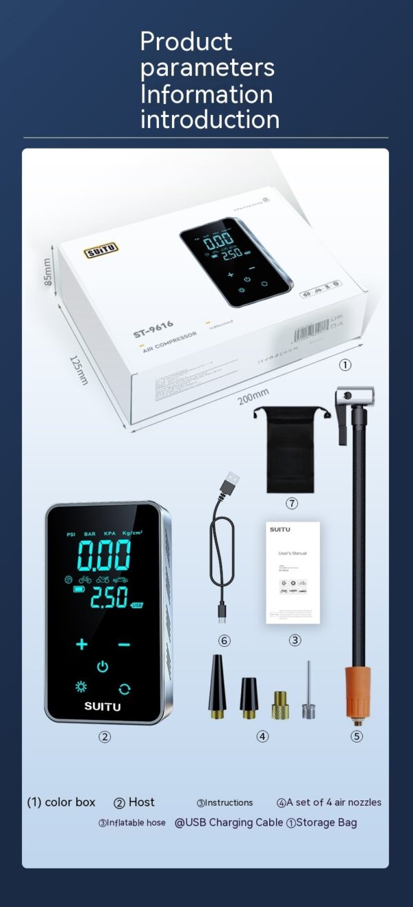 Car Wireless Air Portable Tire Pressure - Image 4