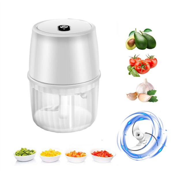 USB Rechargeable Electric Garlic Press Portable Wireless Food Chopper Mini Complementary Food Mixer Kitchen Gadgets - Image 3