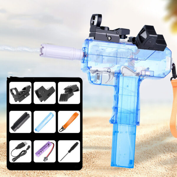 Uzi Electric Burst Water Gun Children's Powerful Water Gun Toy Fully Automatic Range Long Spray Outdoor Toy Water Gun - Image 3