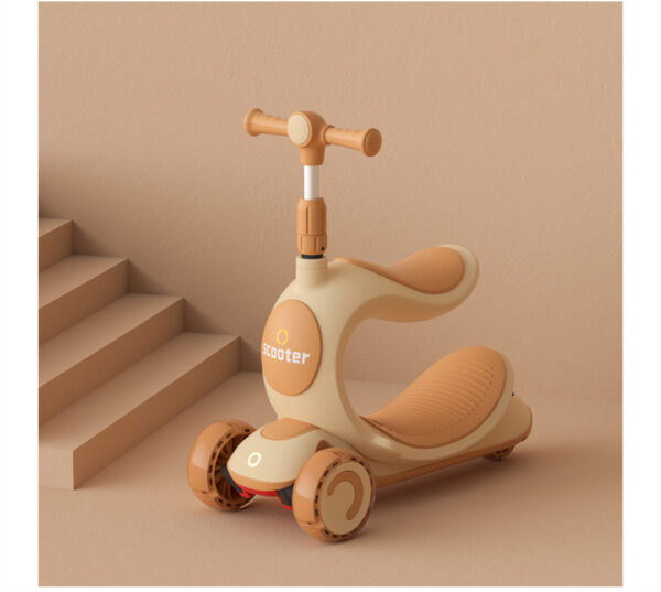 Rideable Three-in-one Anti-rollover Pedal Scooter - Image 2