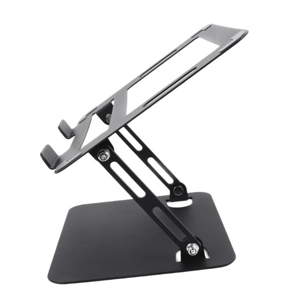 Foldable Laptop Stand Height Adjustable Carbon Steel Notebook Riser Holder Laptop Riser for Desk Black - Image 8