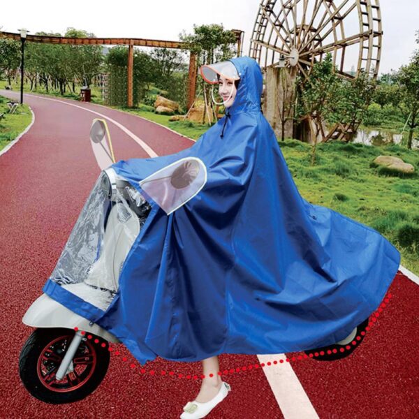 Double Electric Bike Raincoat Motorcycle Poncho Double Big Brim Bike - Image 8