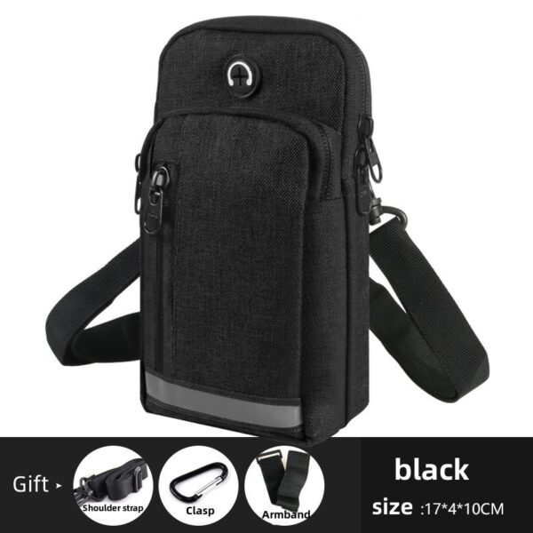 New Mobile Phone Waist Bag Men's Multi-functional Belt 65-inch Vertical Mobile Phone Bag Pannier Bag Shoulder Crossbody Arm Bag Men's And Women's Waist Bag Scooter Bag Waterproof - Image 3