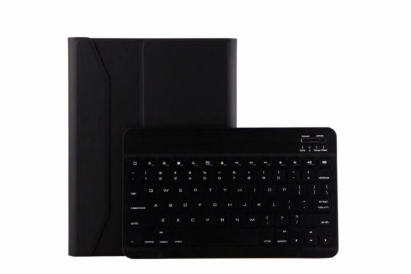 Color Flat Bluetooth Keyboard Leather Case Pen Slot - Image 2