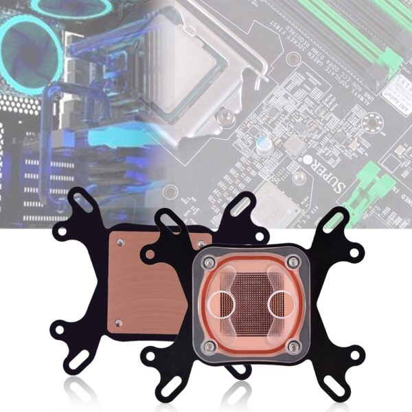 Computer PC CPU Water Cooling Block Waterblock Liquid Cooler 50mm Copper Base for Intel / AMD - Image 8