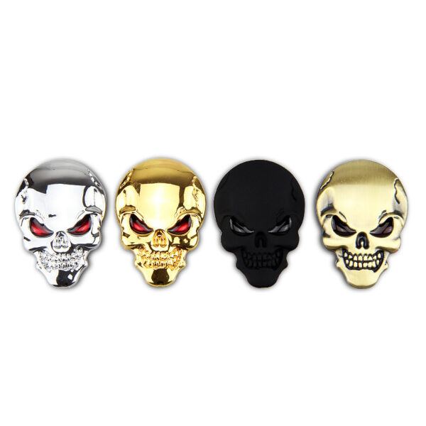 Car Metal Skull Sticker Body Sticker Red Eye Ghost Head - Image 2