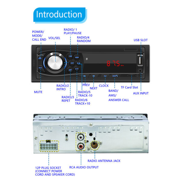 Car Bluetooth Mp3 Player Car FM Radio - Image 6