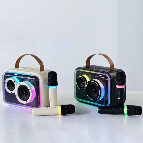 Bluetooth-compatible Speaker Colorful RGB Portable Karaoke Wireless Stereo - Image 4