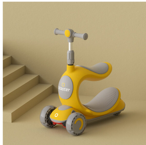 Rideable Three-in-one Anti-rollover Pedal Scooter - Image 4