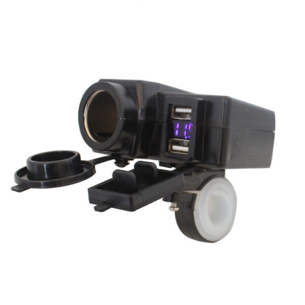 Motorcycle Scooter Car Refitting Accessories Cigarette Lighting Dual USB Refitting Car Charger With Wire 42A - Image 2