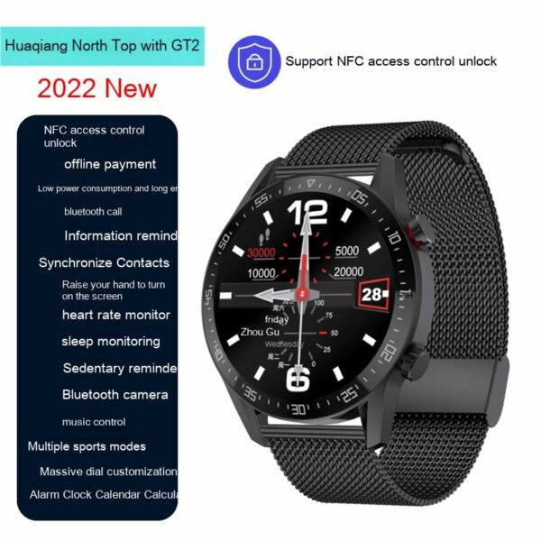 GT2 Smart Watch NFC Access Control Bluetooth Calling Sports Waterproof Monitoring Heart Rate Cross-border External Order - Image 2