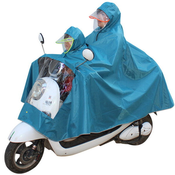 Double Parent Child Poncho Thickened Battery Car - Image 9