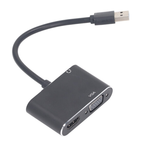 USB 3.0 to HD Adapter Stainless Steel High Speed Simultaneous Output USB 3.0 to VGA Adapter for Movie Meeting - Image 7