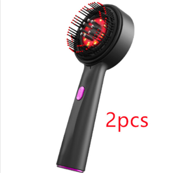 Electric Massage Comb Home Scalp Drain Comb Red Light Anti-slip Hair Care Multi-functional Massage Comb - Image 2