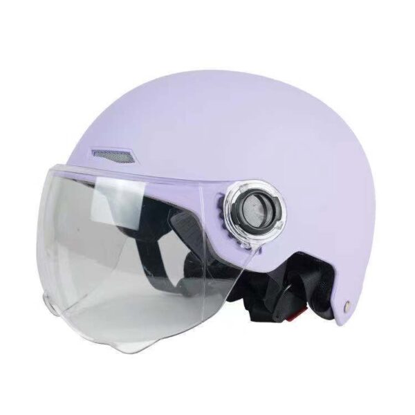 ABS Material Battery Car Helmet Female Retro Helmet - Image 2