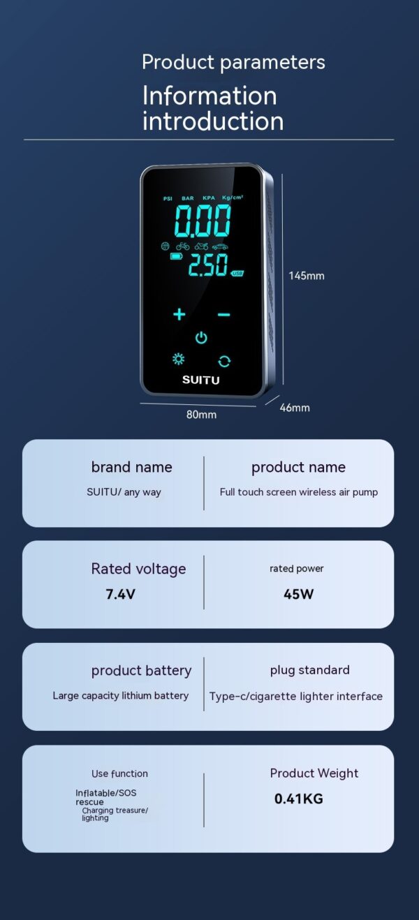 Car Wireless Air Portable Tire Pressure - Image 7