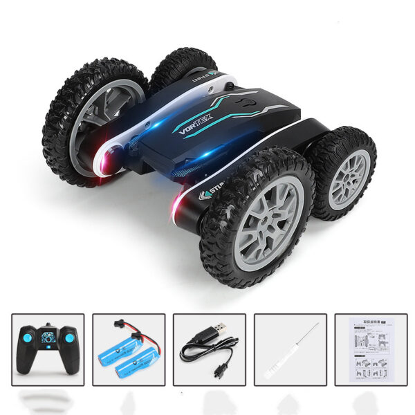 Remote Control Car Toy Butterfly Car Rollover Double-sided Car With Light - Image 4