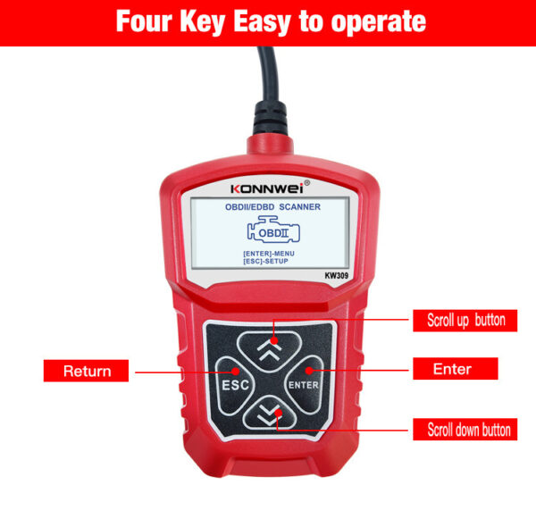 KW310 Car Diagnostic Scanner Scanner Barcode Reader Tool - Image 10