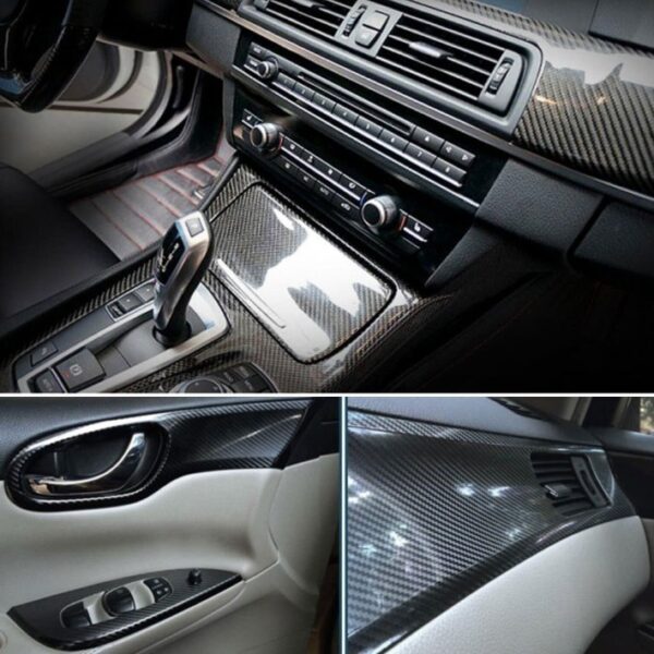 Car Styling Glossy Black 5D Carbon Fiber Vinyl film Car Wrap - Image 7