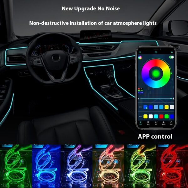 Car Atmosphere Light 64 Color Colorful Optical Fiber Atmosphere Light - Image 3