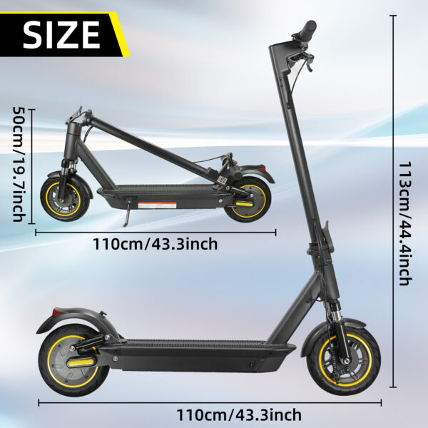 W4MAX 10 Inch Electric Scooter With App Function, With Mobile Phone Holder And Anti-Theft Protection, Foldable E Scooter, Maximum Load 130 Kg - Image 4