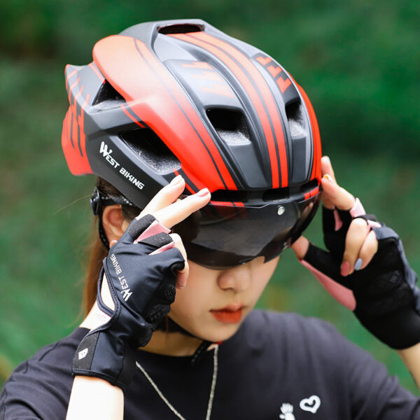 Cycling Helmet Integrated With Goggles Helmet Mountain Road Bike Helmet Equipment - Image 6