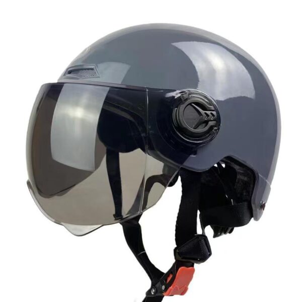 ABS Material Battery Car Helmet Female Retro Helmet - Image 4