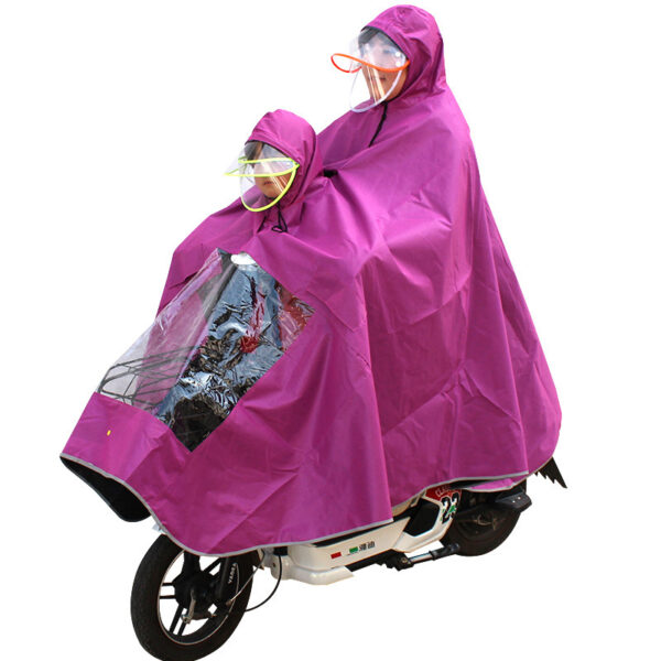 Double Parent Child Poncho Thickened Battery Car - Image 10