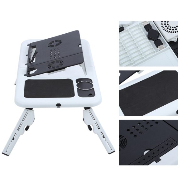 Laptop Notebook PC Folding Portable Car Bed Sofa Desk Stand Table Tray Cool Fan - Image 4