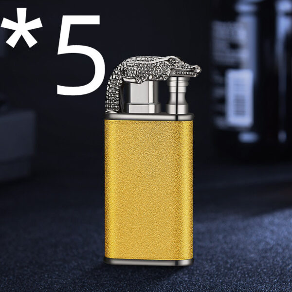 Creative Blue Flame Lighter Dolphin Dragon Tiger Double Fire Metal Winproof Lighter Inflatable Lighter - Image 3