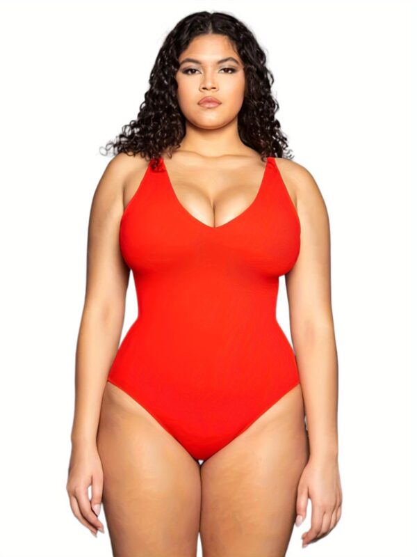 Body Shaping Backless Waist Trimming Tether Triangle One-piece Swimsuit Bikini Women - Image 4