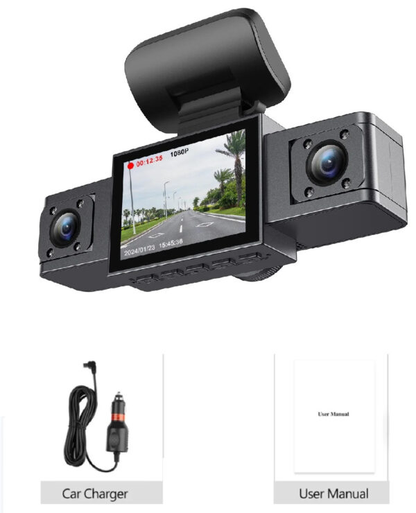 Driving Recorder 3-inch HD 1080p Front And Rear Left - Image 5