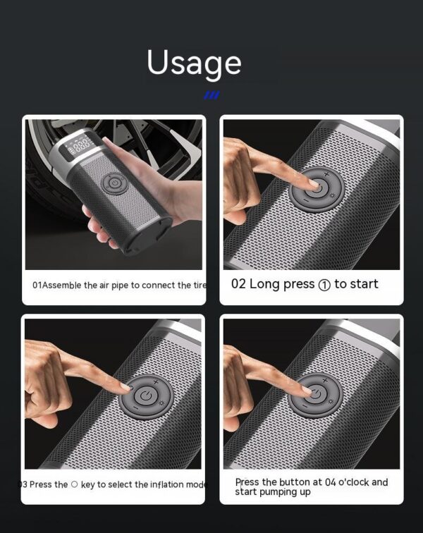 Portable Wireless Smart Vehicle Air Pump - Image 7